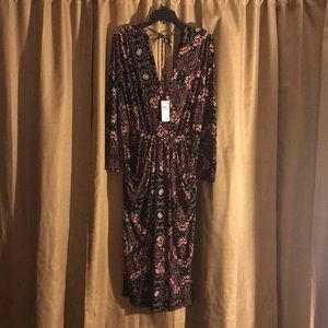 Black floral BCBG dress